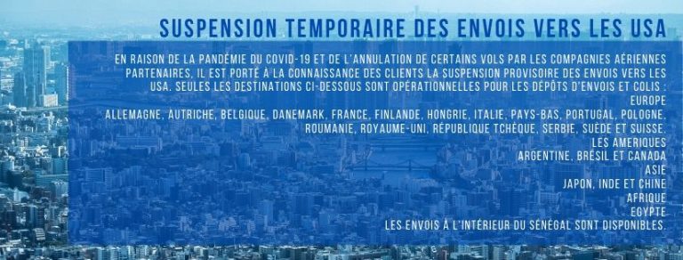 Liste des pays disponible à l&rsquo;envoi international Covid-19